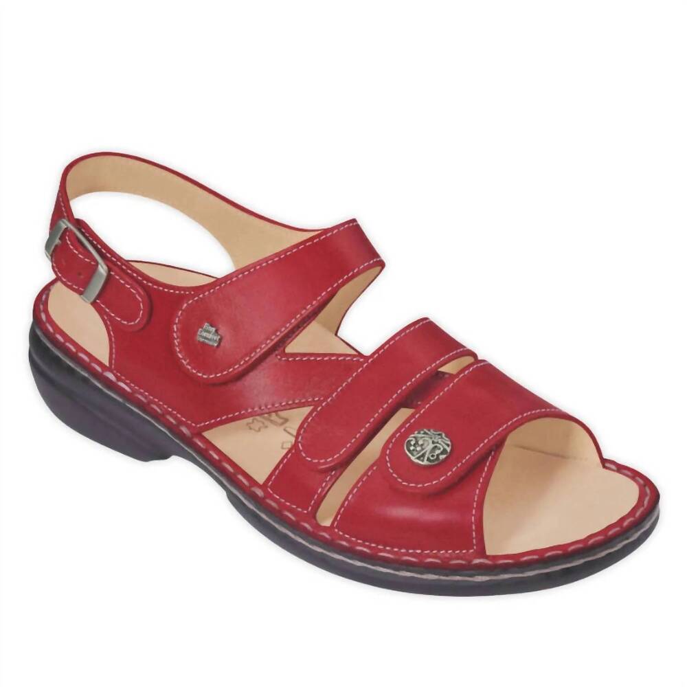 NEW FINN COMFORT women's gomera-s open toe sandals in raspberry nubuck